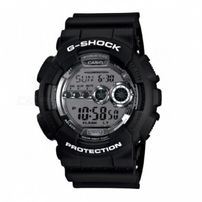 Horlogeband Casio GD-100BW / 10418518 Rubber Zwart 16mm